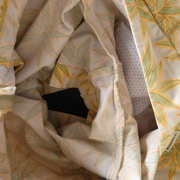 ExOfficio Printed Skort Tan Floral Pockets Hidden Shorts Side Zip Women 8 - Picture 6 of 10